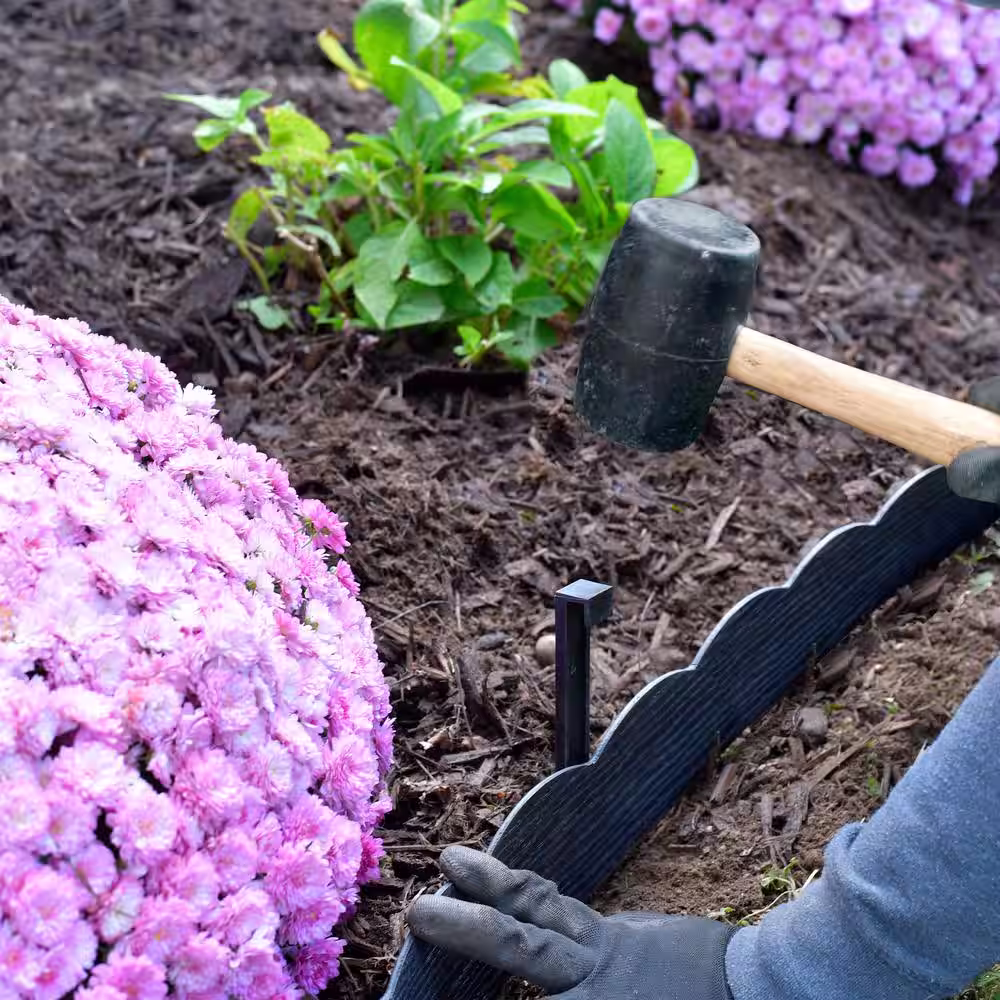ProFlex 20 ft. Black Woodgrain 2-in-1 Plastic Landscape Edging Kit