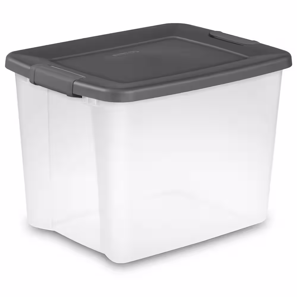 Sterilite 50 Qt. Clear Latched Plastic Storage Container (6-Pack)