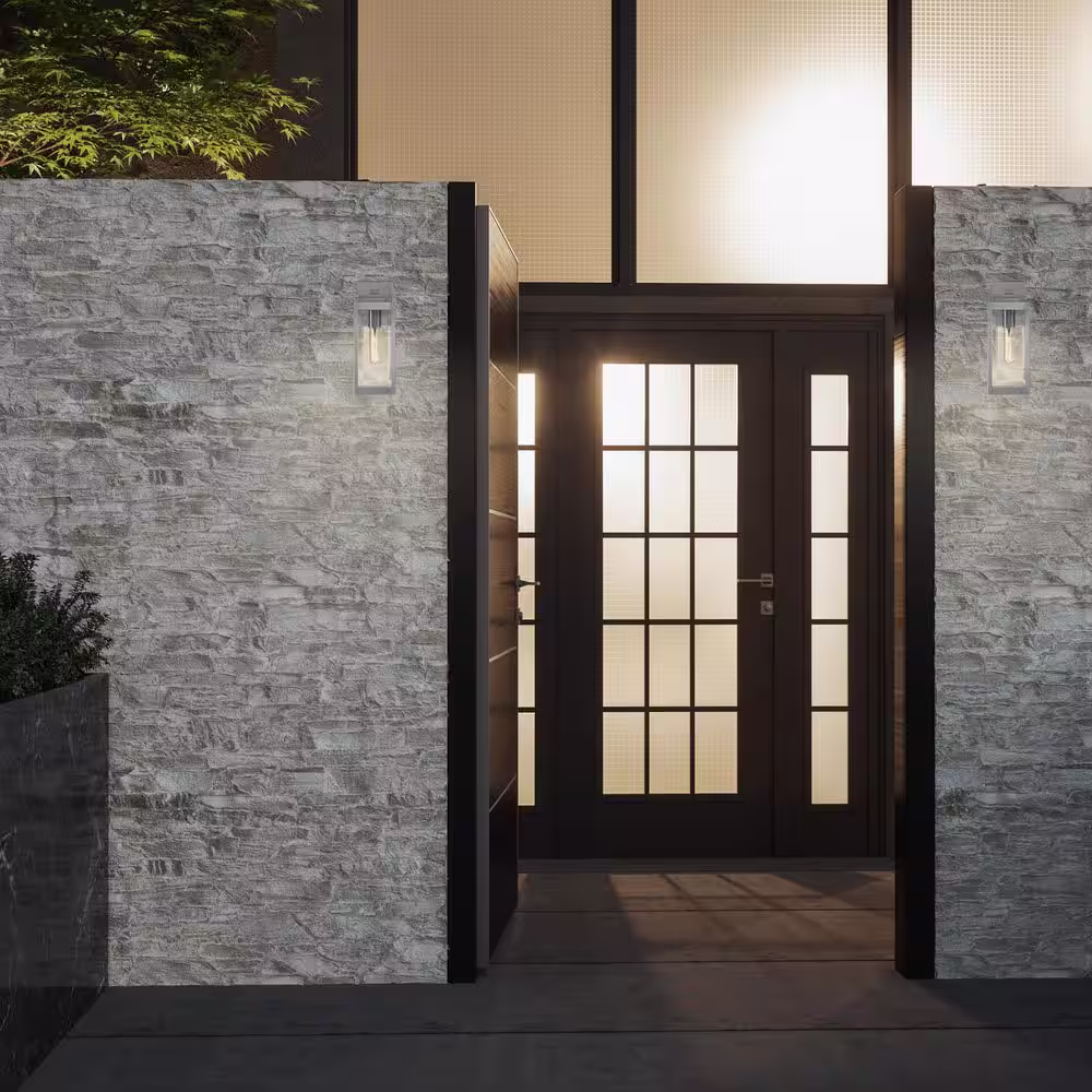 Quoizel Westover 1-Light Stainless Steel Outdoor Wall Lantern Sconce