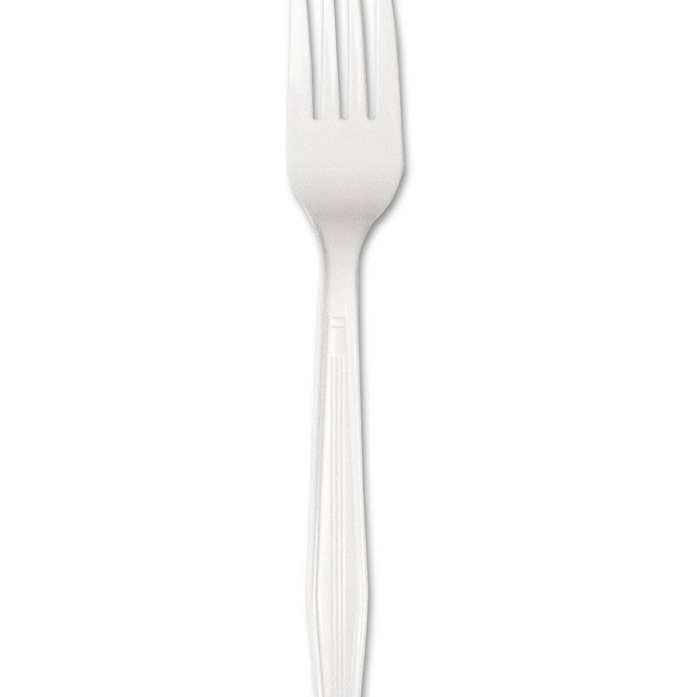 Boardwalk White Heavyweight Disposable Polystyrene Forks (1000-Carton)