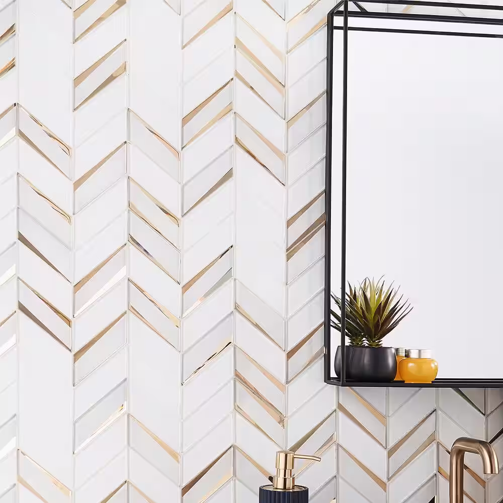 Ivy Hill Tile Mogo Roma 10.98 in. x 13.62 in. Polished Glass Mosaic Tile (1.03 sq. ft./Each)