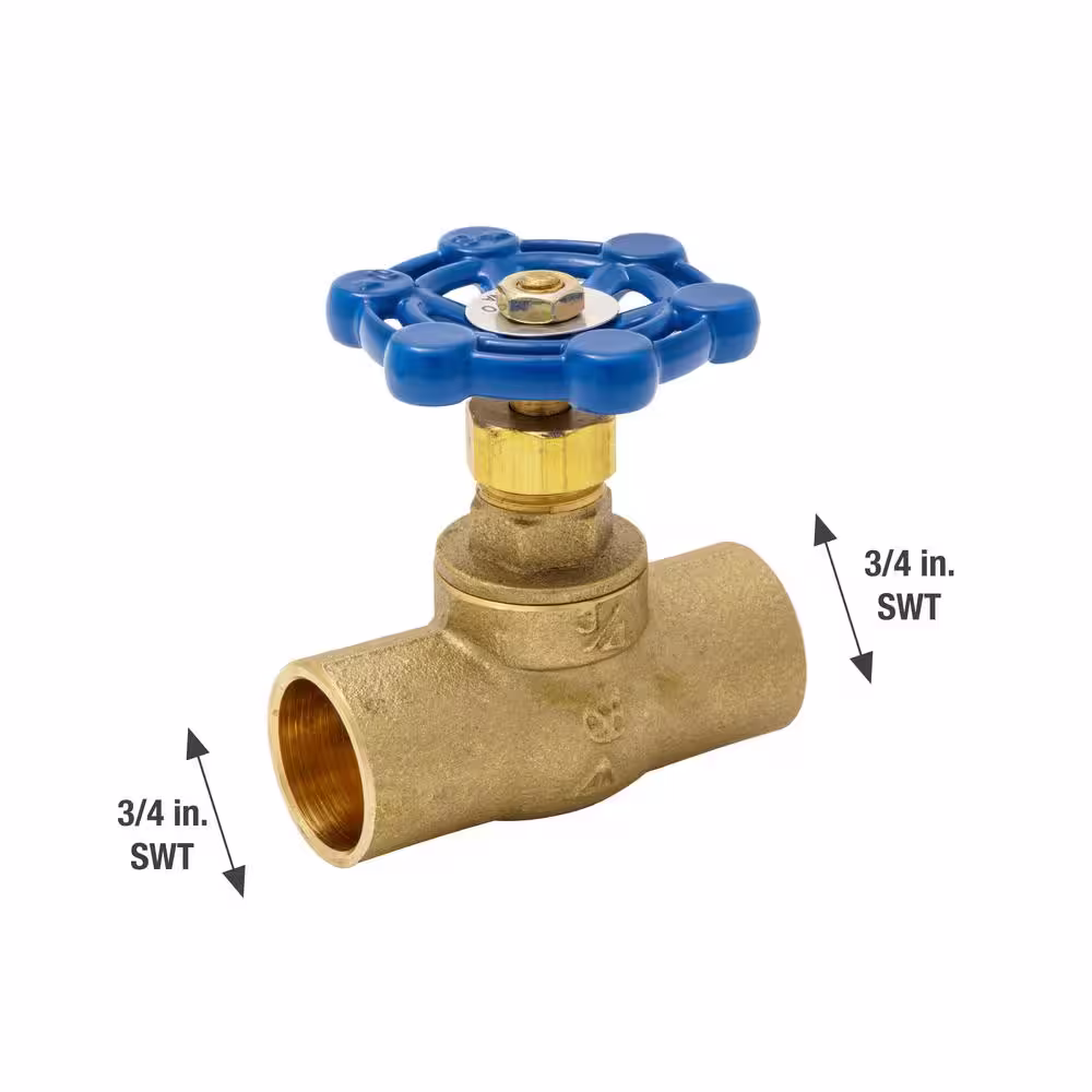 Everbilt 3/4 in. x 3/4 in. Sweat x Sweat Brass Stop Valve