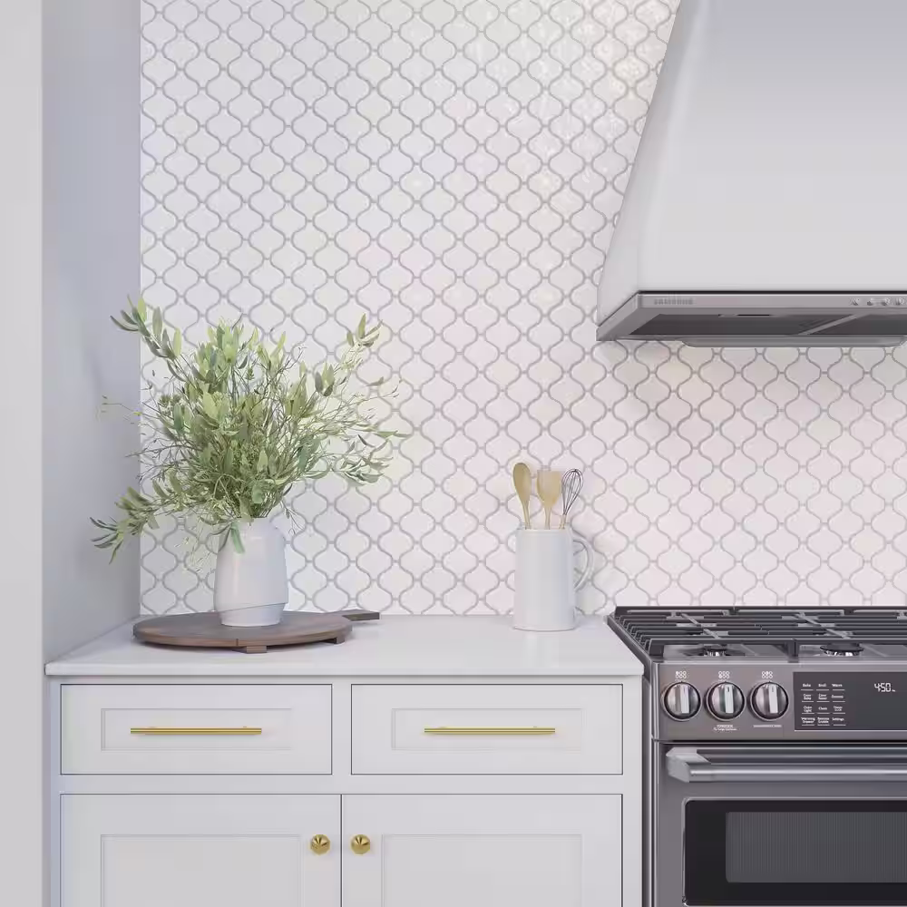 Daltile LuxeCraft Spirit Gloss 11 in. x 12 in. Glazed Ceramic Arabesque Mosaic Tile (7.4 sq. ft./Case)