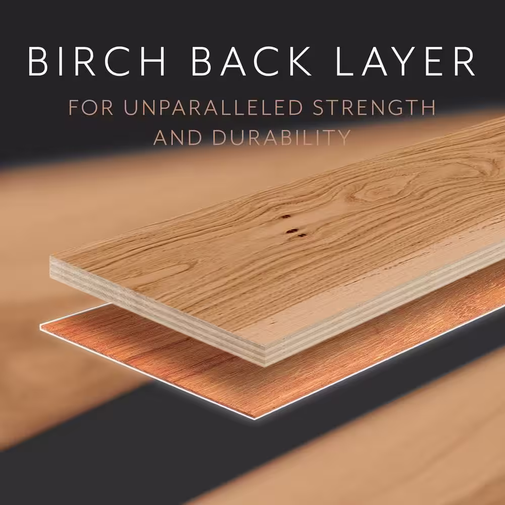ASPEN FLOORING Sunset Hickory 9/16 in. T x 8.7 in. W Water Resistant Engineered Hardwood Flooring (31.3 sqft/case)