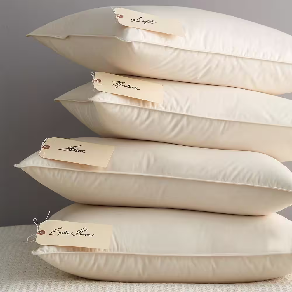 The Company Store Legends Hotel Organic Cotton Extra Firm Density Down Alternative Queen White Pillow