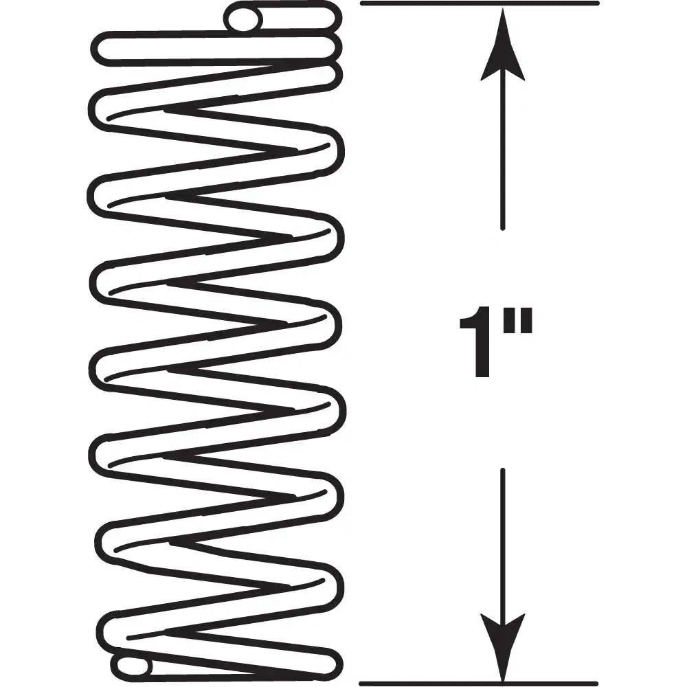 Prime-Line Compression Spring, Spring Steel Construction, Nickel-Plated Finish, .035 GA x 1/4 in. x 1 in., (6-Pack)