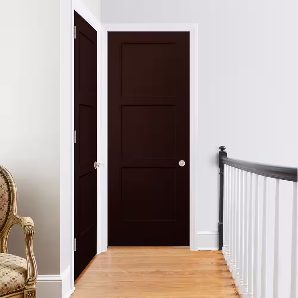 JELD-WEN 30 in. x 80 in. Birkdale Espresso Stain Smooth Hollow Core Molded Composite Interior Door Slab