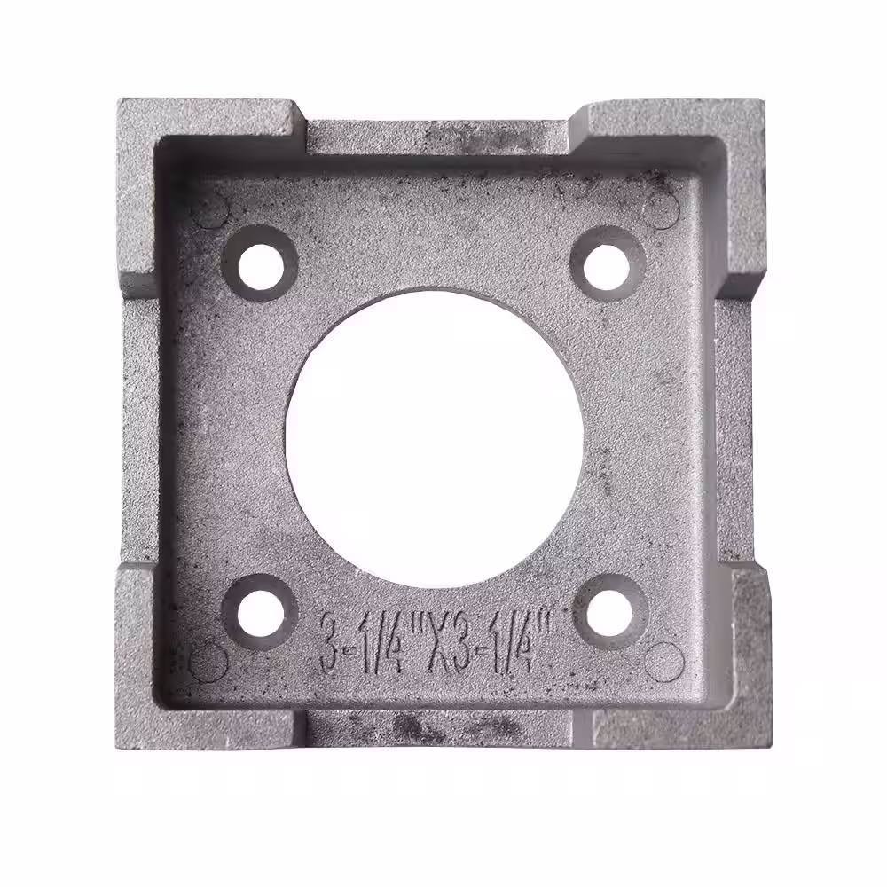 None 4 in. x 4 in. Aluminum Plinth Block (Box of 2)