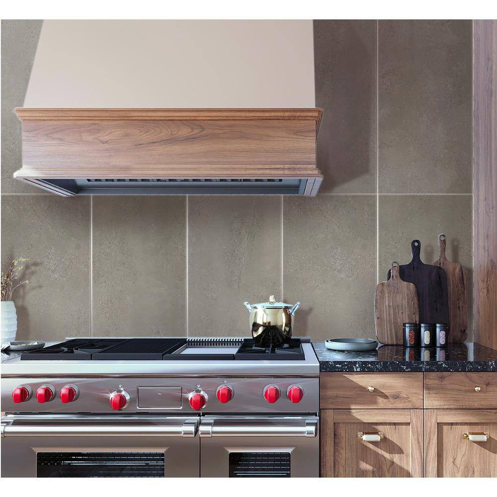 Apollo Tile Saga 11.4 in. x 39.3 in. Gray Ceramic Matte Floor and Wall Tile (12.45 sq. ft./case) 4-Pack