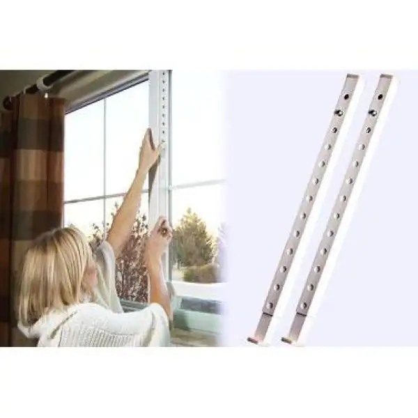 Lock-it Block-it 30 in. High-Impact Plastic White Security Burglar Bar and Secondary Window Lock (2-Pack)