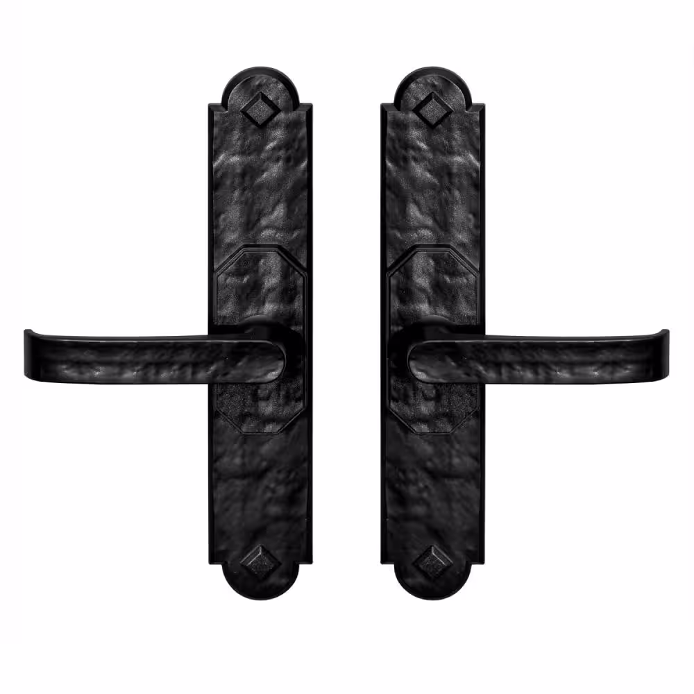 Cre8tive Hardware Rustic Aspen 11 in. x 5.5 in. Black Magnetic Garage Door Hardware Set (6-Piece)