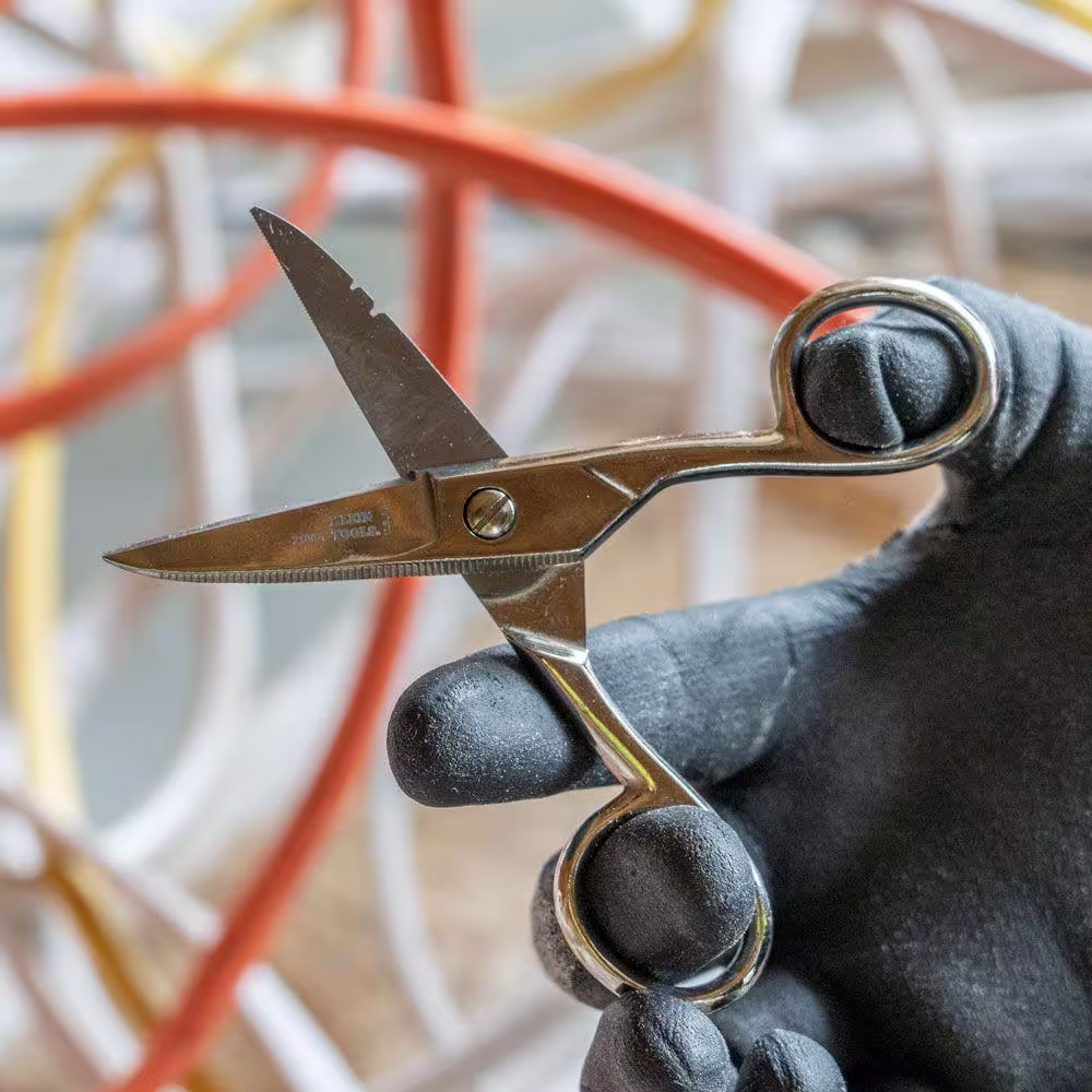 Klein Tools Electrician's Scissors, Nickel Plated