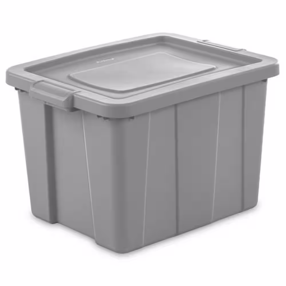 Sterilite Tuff1 18 Gal. Plastic Storage Tote Container Bin with Lid (6-Pack)