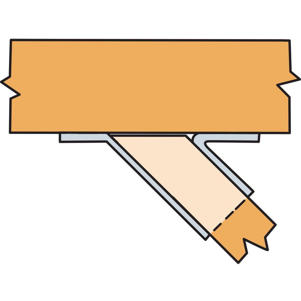 Simpson Strong-Tie SUR Galvanized Joist Hanger for 2-1/2 in. x 14 in. Engineered Wood, Skewed Right