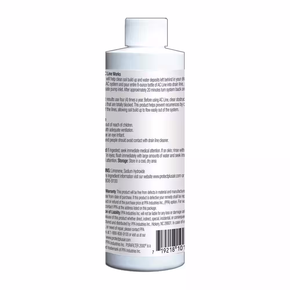 None 8 oz. AC Drain Cleaner