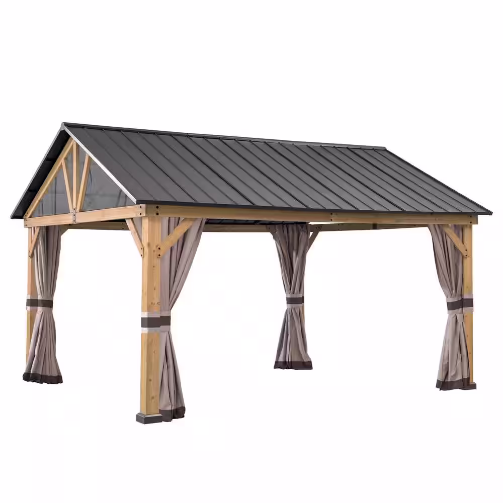 Sunjoy Universal Curtains for 13 ft. x 15 ft. Wood-Framed Gazebos