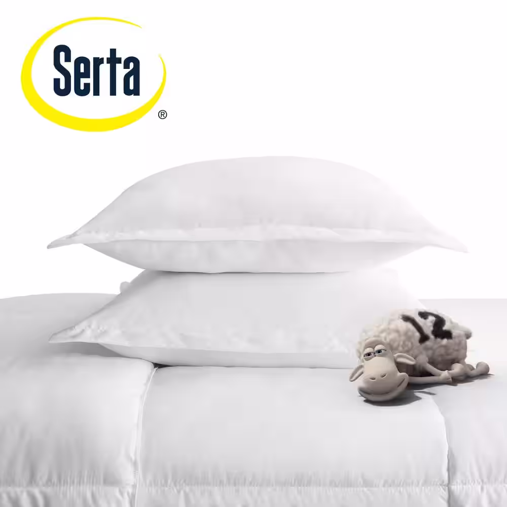 Serta Simply Clean 3-Piece Grey Pleated Microfiber King Comforter Set