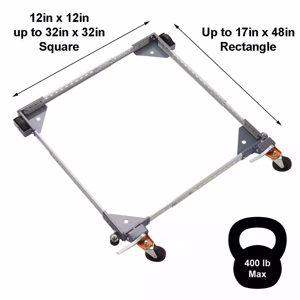 BORA Steel 400 lb. Capacity Universal Mobile Base
