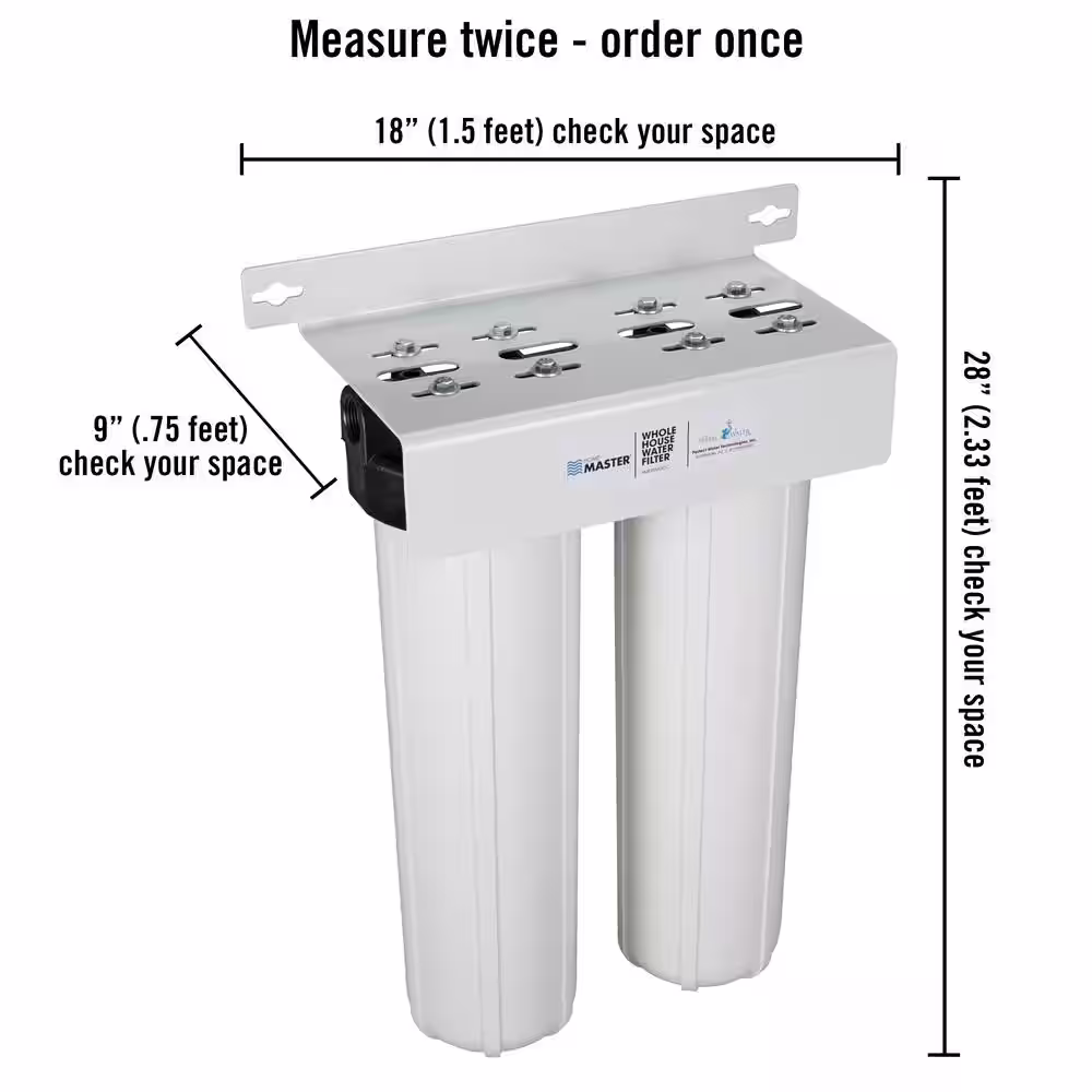 Home Master Whole House 2-Stage Water Filtration System with Multi Gradient Sediment and KDF85/Catalytic Carbon