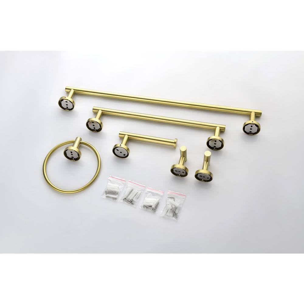 None Wall Mount Gold Paper Towel Holder 6-Piece