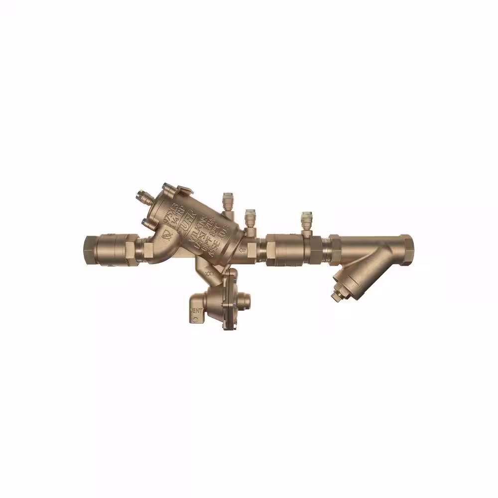 Wilkins 1-1/4 in. 975XL3 Reduced Pressure Principle Backflow Preventer with Model SXL Lead-Free Wye Type Strainer