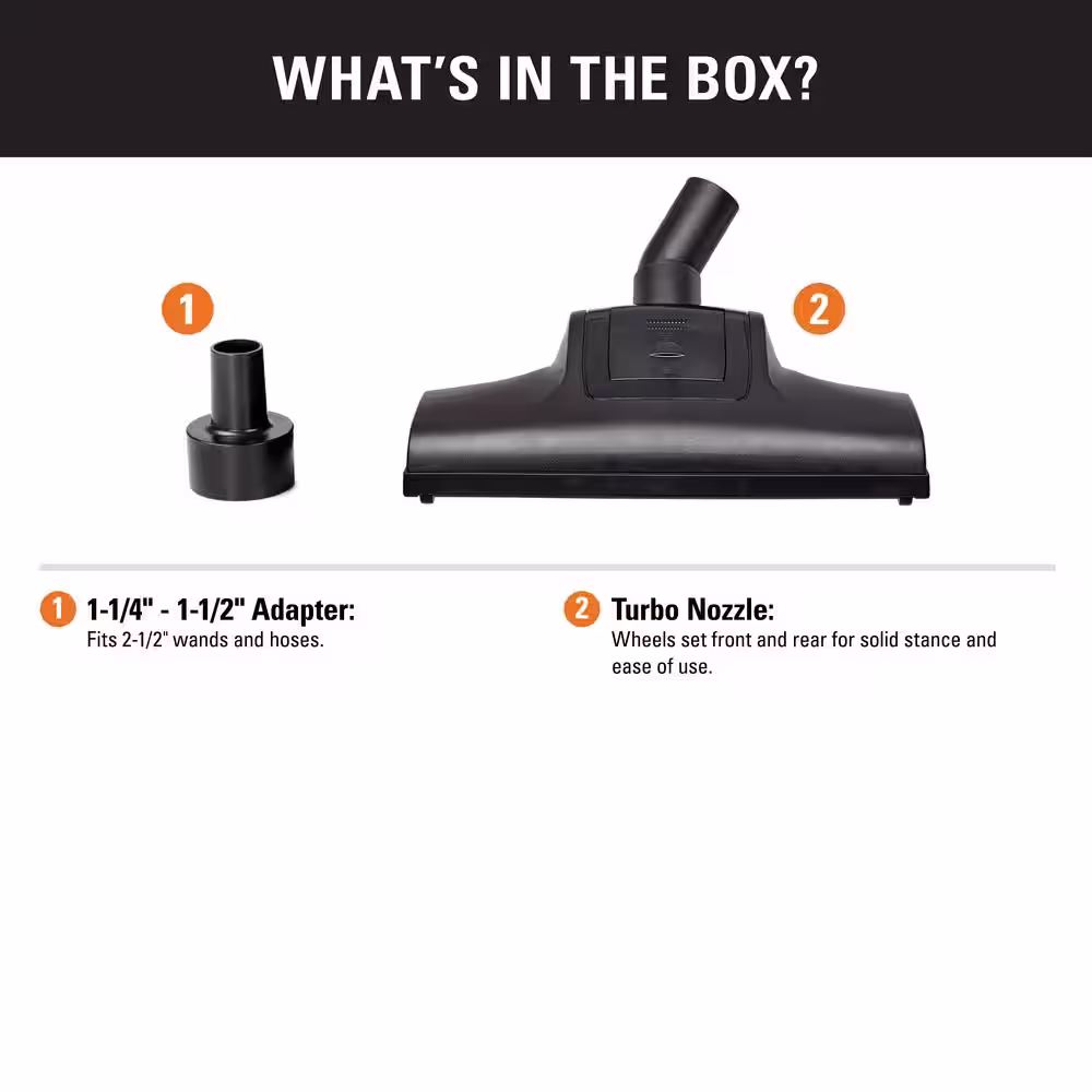 RIDGID 1-1/4 in. And 2-1/2 in. Beater Bar Vacuum Accessory Kit for RIDGID Wet/Dry Shop Vacuums