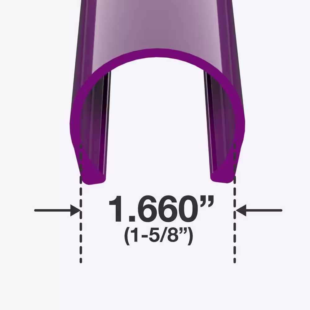 Formufit 1-1/4 in. x 4 in. Purple Pipe Clamp Schedule 40 Rigid PVC Material Clip (10-Pack)