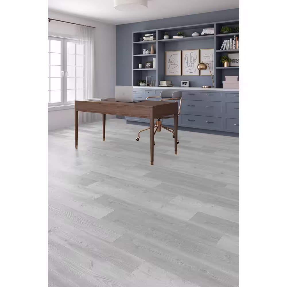 Krono Original White Wash Mountain Larch 10 mm T x 8 in. W Waterproof Laminate Wood Flooring (18.6 sqft/case)