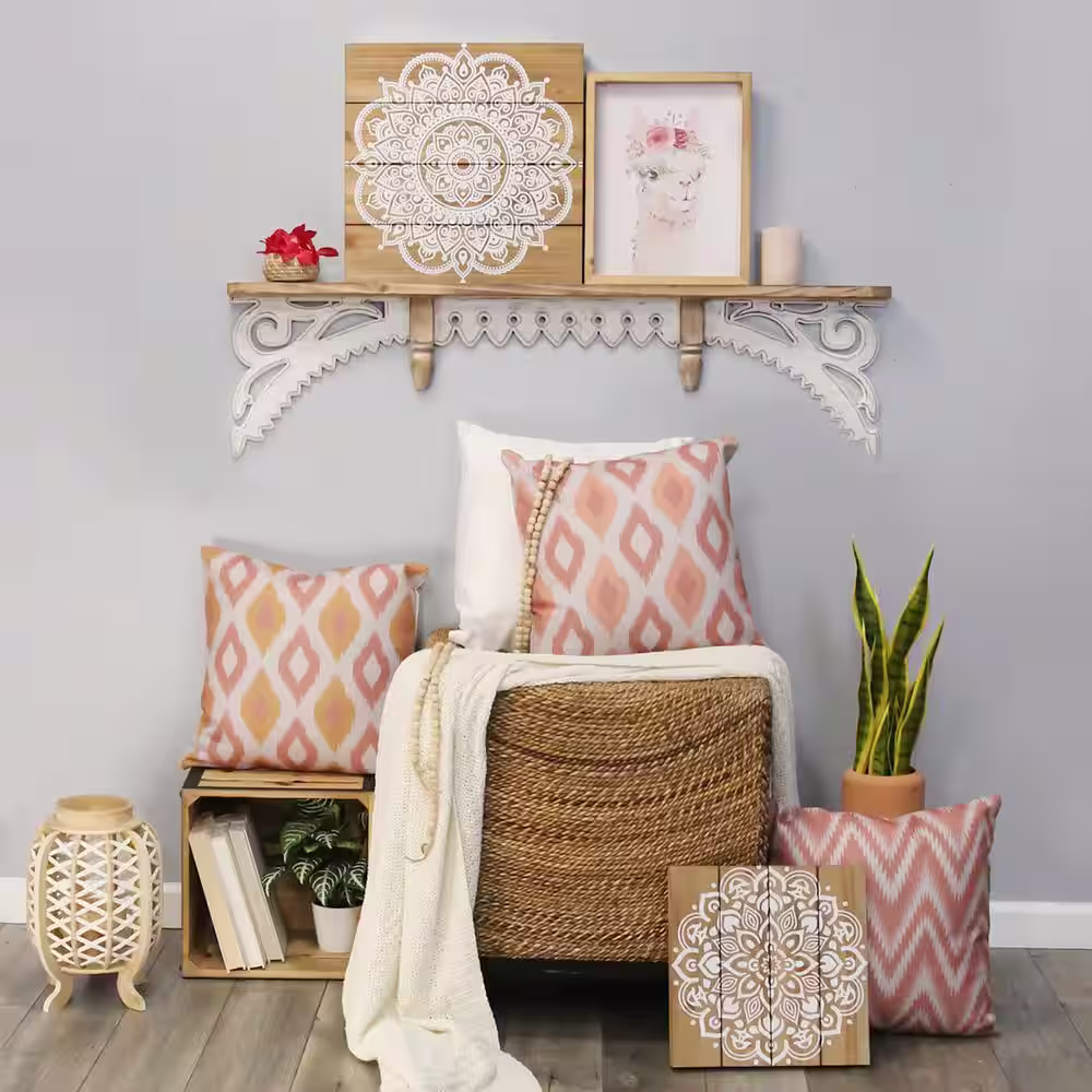 Stratton Home Decor Vintage Wood Wall Shelf
