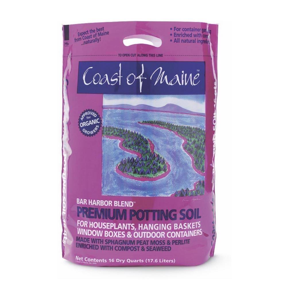 None Bar Harbor Blend Organic Potting Soil, 16 Qt. Bag (6-Pack)