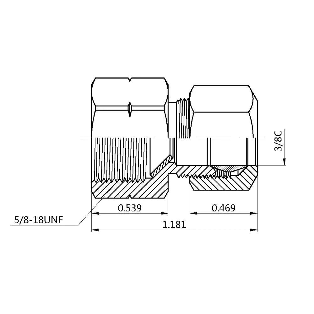 Everbilt 3/8 in. Flare x 3/8 in. OD Compression Brass Adapter Fitting