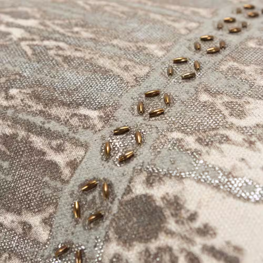None Gray/Beige Abstract Cotton Poly Filled 14 in. X 26 in. Decorative Throw Pillow
