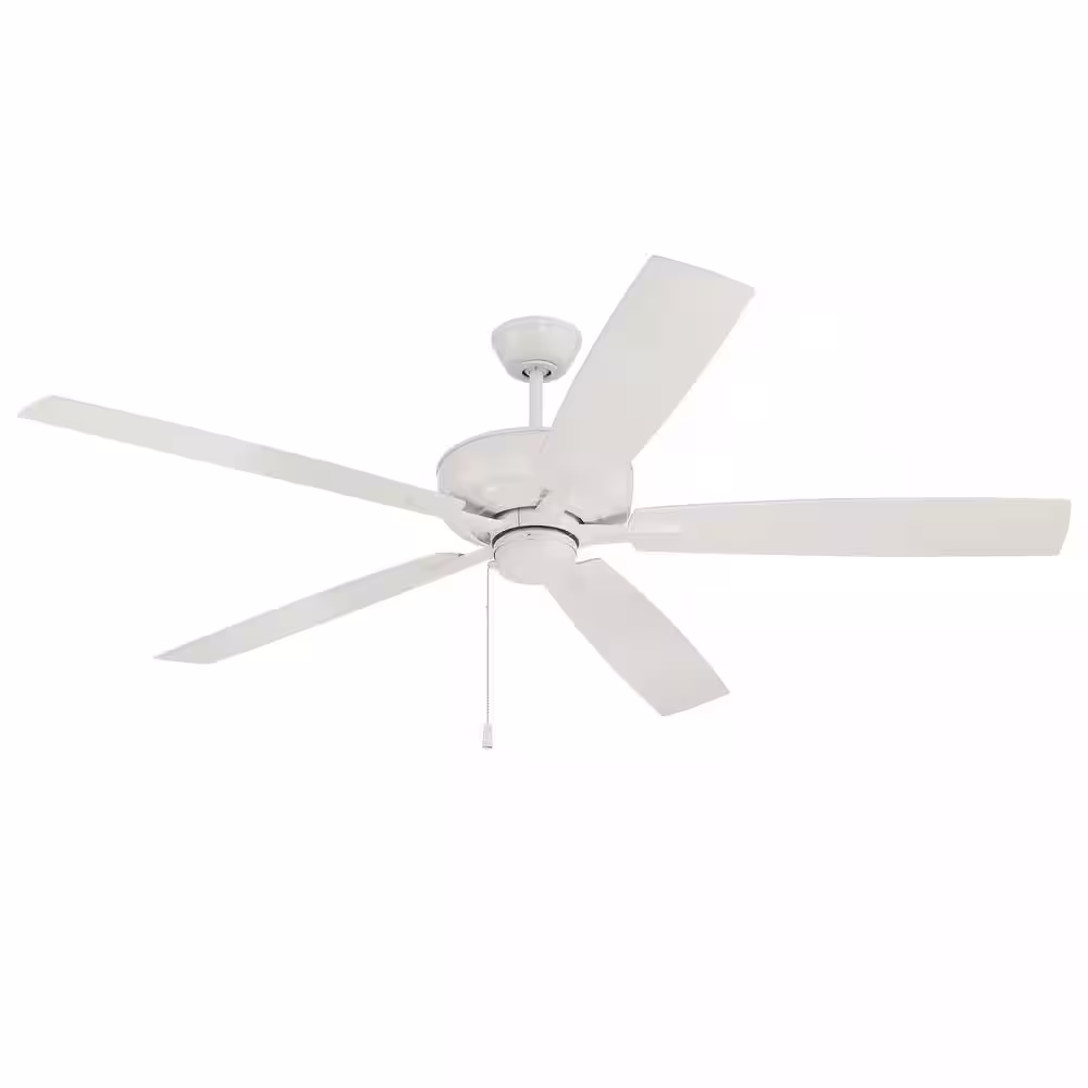 CRAFTMADE Outdoor Super Pro 60 in. Dual Mount Heavy-Duty, 3-Speed Reversible Motor Ceiling Fan in White Finish