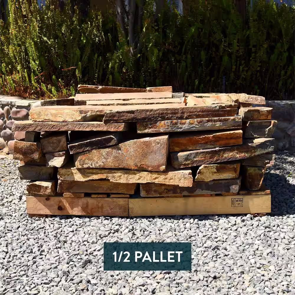 Southwest Boulder & Stone 14 cu. ft. Extra Large 6 in. to 20 in. Red Natural Ledgestone, Bulk Landscape Rock