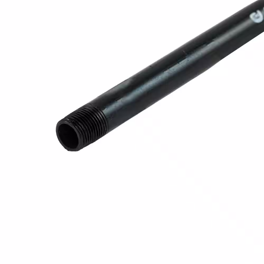 VPC 1/2 in. x 18 in. Black Steel Schedule 40 Cut Pipe