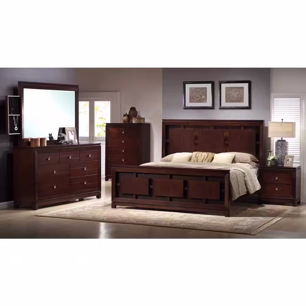 Picket House Furnishings Easton 5-Drawer Chest in Cherry