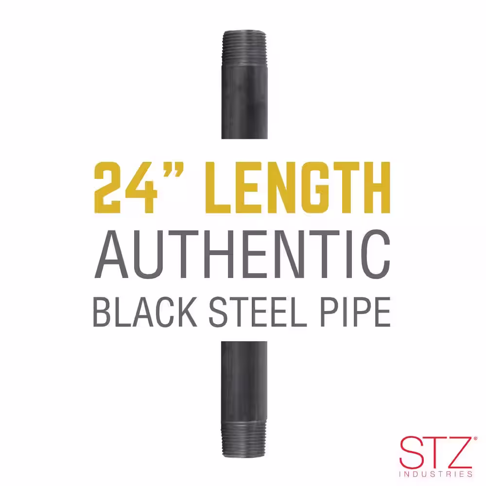 STZ 1 in. x 24 in. Black Steel Schedule 40 Cut Pipe