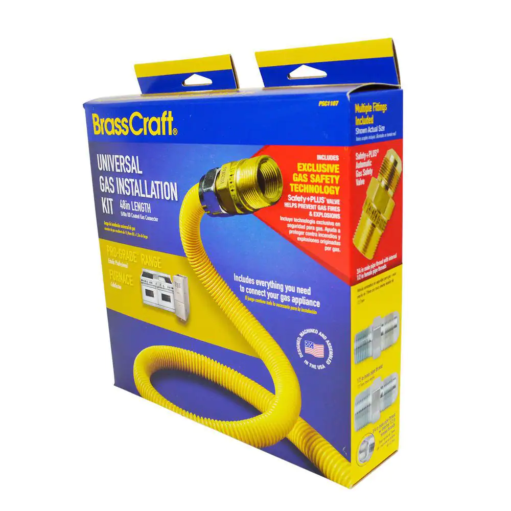 BrassCraft Safety+PLUS Gas Installation Kit for Range, Furnace and Boiler (106,000 BTU)
