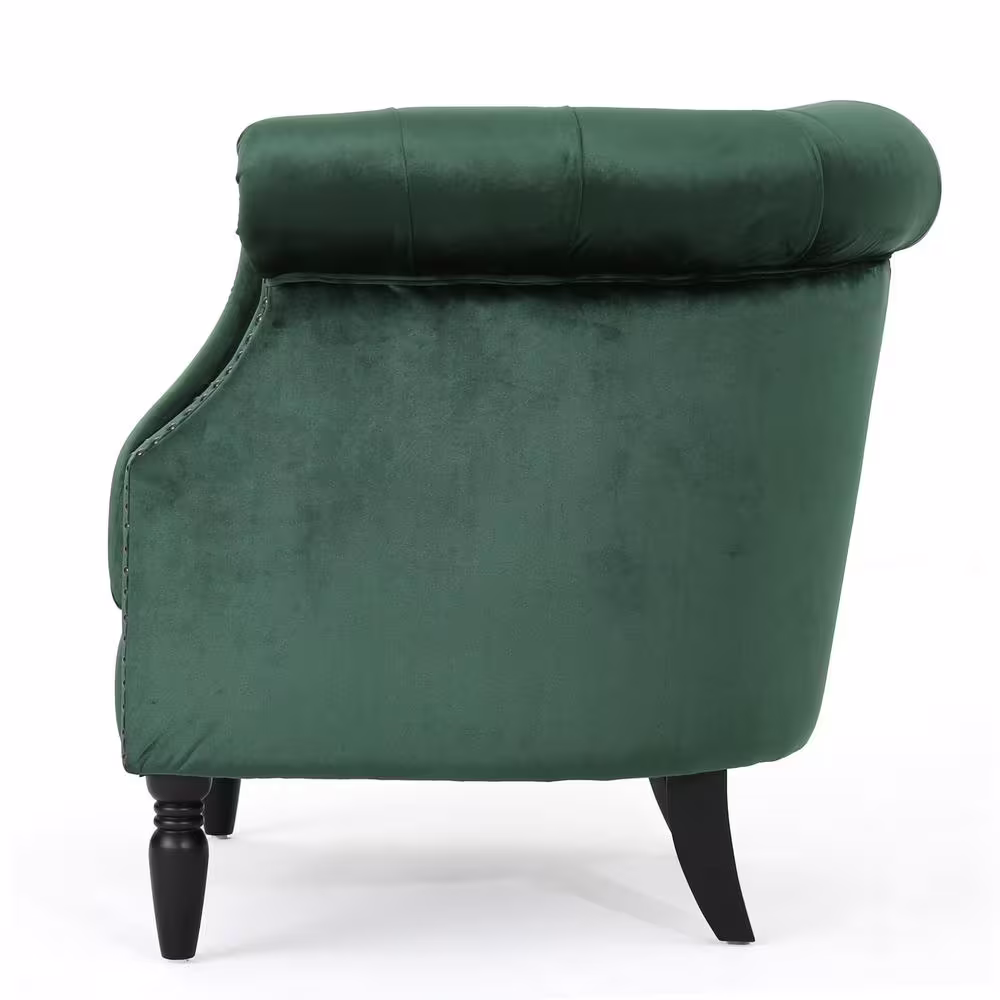 Noble House Akira Emerald Velvet Upholstered Club Chair