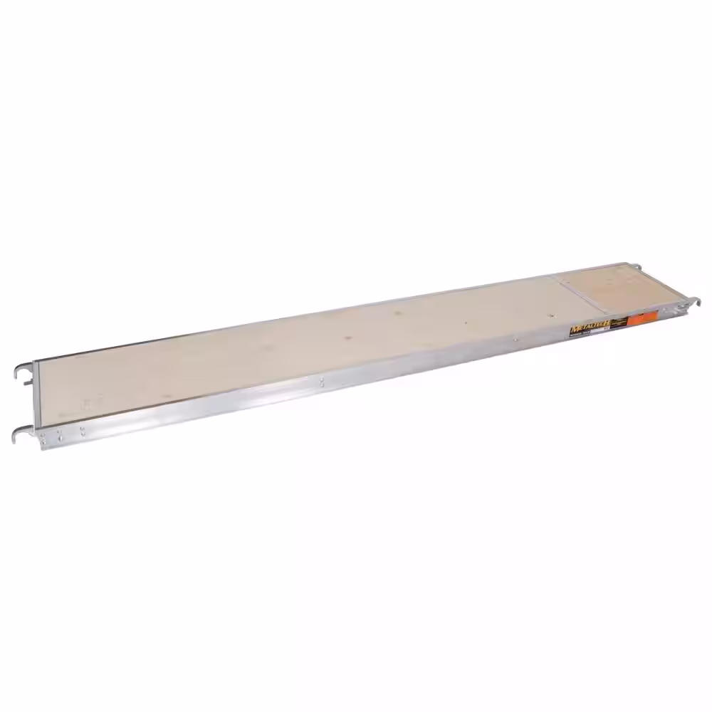 MetalTech 10 ft. x 1.7 ft. Aluminum Platform with Plywood Deck and Reinforced Edge Capping
