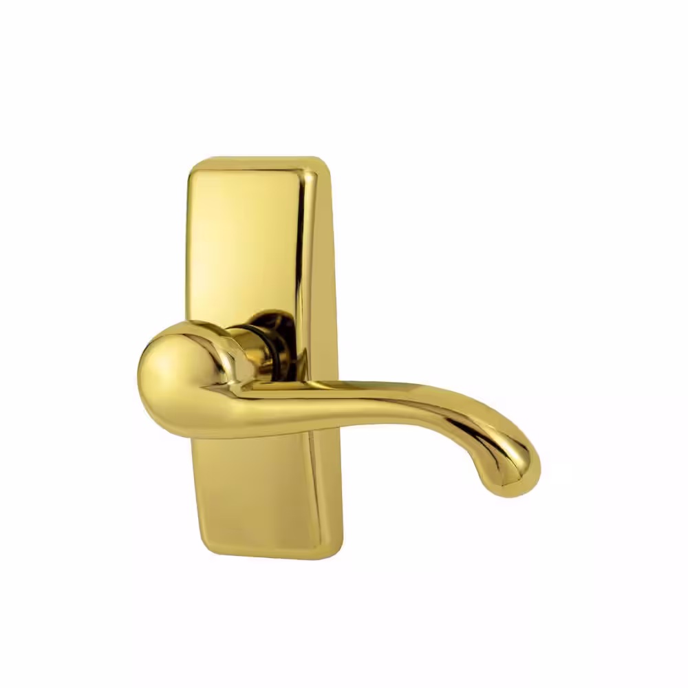 IDEAL SECURITY GL Lever Set with Locking Inside Latch for Storm and Screen Doors, Bright Brass