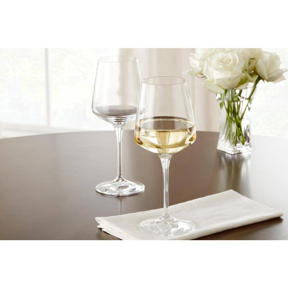 Home Decorators Collection Genoa 15.5 oz. Lead-Free Crystal White Wine Glasses (Set of 4)