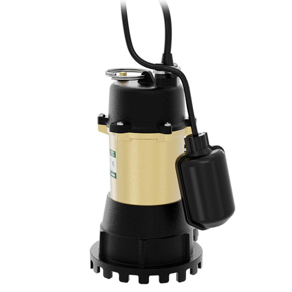 K2 1/2 HP Heavy-Duty Cast Iron Sump Pump with Tethered Switch