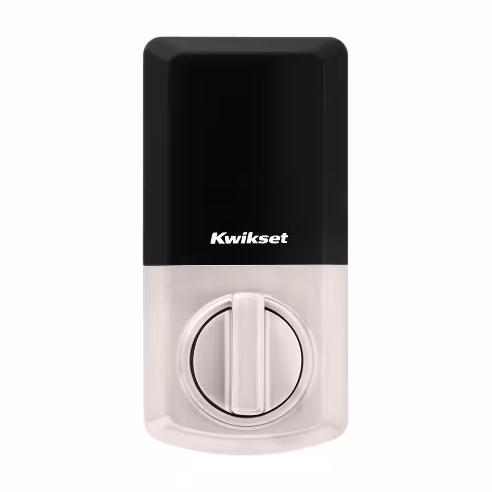 Kwikset SmartCode 270 Traditional Satin Nickel Touchpad Single Cylinder Electronic Deadbolt Featuring SmartKey Security