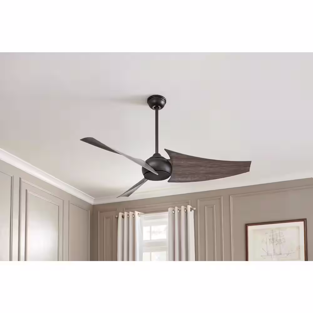 Home Decorators Collection GainsleyÂ 60 in. Matte Black Ceiling Fan