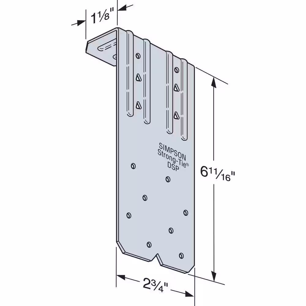 Simpson Strong-Tie DSP 18-Gauge Galvanized Double-Stud Plate Tie
