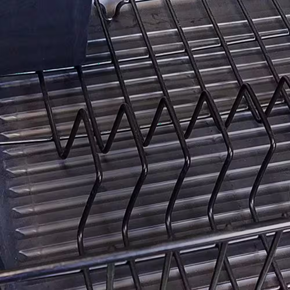 None Black Large Metal Dish Drying Rack with Drying Mat