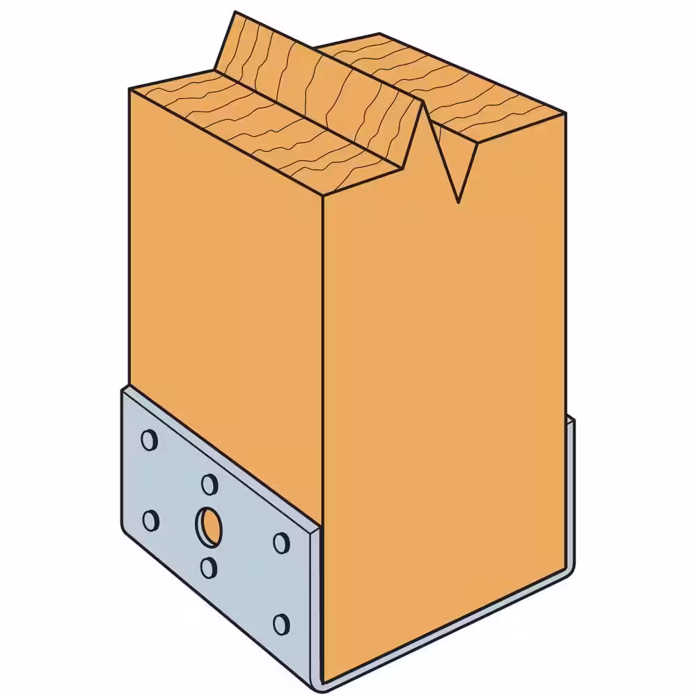 Simpson Strong-Tie BC Galvanized Post Base for 6x Rough Lumber
