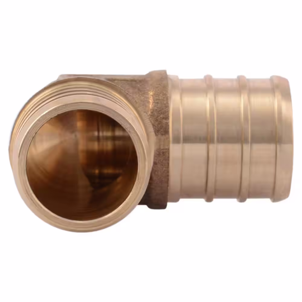 SharkBite 3/4 in. PEX Barb Brass 90-Degree Elbow Fitting (25-Pack)
