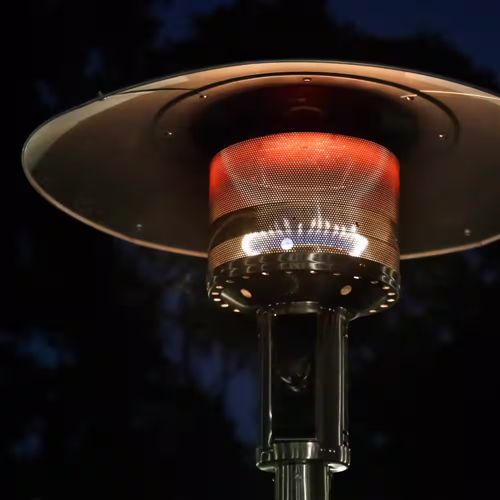 HeatMaxx 48,000 BTU's Patio Heater, Outdoors Gas Patio Heaters Floor Standing Patio Heater Commercial Full Stainless Steel